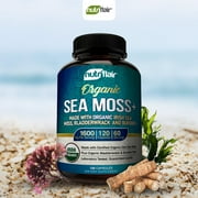 NutriFlair Sea Moss Capsules Gut Health Supplements for Women and Men 120 Pieces