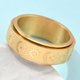 thumbnail image 3 of Star & Moon & Sun Stainless Steel Rotatable Finger Ring Fidget Spinner Ring for Calming Worry Meditation Golden US Size 8 1/2(18.5mm), 3 of 4