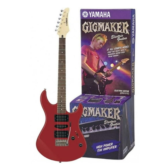Paquete de Guitarra Rojo Metálico Yamaha ERG121GPIIMR
