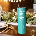 thumbnail image 3 of Bride Tumbler for Bride To Be,Double Wall Stainless Steel Vacuum Insulated Water Botter Cups- Gifts for Bridal Shower,Bachelor Party,Bachelorette,Engagement,Wedding(20 oz, bride), 3 of 5