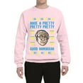thumbnail image 2 of Wild Bobby, Have a Pretty Pretty Pretty Good Hanukkah Curb Larry, Hanukkah, Unisex Crewneck Graphic Sweatshirt, Light Pink, 3X-Large, 2 of 4