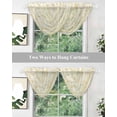 thumbnail image 5 of Waterfall Valances for Windows, Yellow Geometric Kitchen Sheer Valance Curtains, Modern Moire Abstract Art Aesthetics Rod Pocket Elegant Swag Valances for Living Room Bedroom, 47.2"x38.5", 1 Panel, 5 of 8