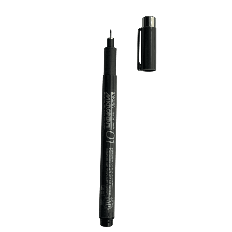 Sakura Micro Perm Alcohol-Based Non-Toxic Permanent Pen, 0.25 mm Fine Tip,  Black