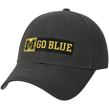 Wolverine Autograph - Men's Charcoal Michigan Wolverines Basic Adjustable Hat - OSFA