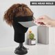 thumbnail image 4 of Polystyrene Foam Mannequin Face Model Head Wig Holder Eyeglass Glasses With Base Bracket - Black, 3, 4 of 5