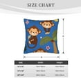 thumbnail image 4 of Bingfone Monkeys Swinging From Palms Linen Throw Pillow Covers Cushion Case Pocket Button Vintage Farmhouse Pillowcase For Sofa Couch Bed 18"X18", 4 of 9