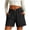 Black#womens casual denim shorts, variant on Women Bermuda Jean Shorts Wide Leg Stretchy Summer Beach Shorts Elastic High Waisted Button Loose Jorts Dark Blue,XXL