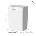 thumbnail image 3 of Bote Basura Con Sensor para Inodoro Baño (líneas Doradas Carga 18 L) Blanco, 3 of 8