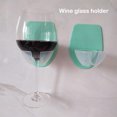 thumbnail image 4 of Naiovety Soporte para copas de vino, estante de plástico duradero para bebidas azules, soporte organizador montado en la pared resistente, suministros de Cocina y Comedor Naiovety HA077609-01B, 4 of 6