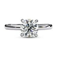 thumbnail image 2 of Solitaire Engagement Rings for Women | Center 6.8MM Round Cut Lab Created Moissanite Wedding Promise Rings for Her in 14K Solid White Gold, Ring Size 7, 2 of 6