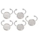thumbnail image 1 of 5 uds anillos de acero inoxidable Base para hacer joyas bandeja redonda Plata 8mm, 1 of 6