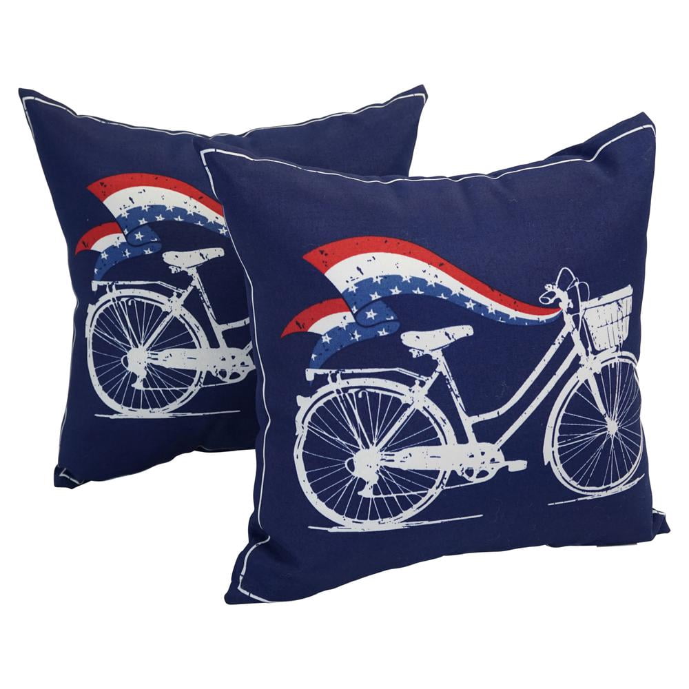Spun Polyester 17-inch Double-sided Outdoor Throw Pillows (Set of 2) CO-JO18-DS-05-S2