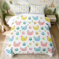 thumbnail image 2 of Erosebridal Chicken Quilt King for Girls, Easter Eggs King Coverlet Set, 3-Piece 1 Bedspread and 2 Pillowcases, 2 of 7