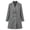 Gray, variant on Chiccall Women Winter Wool Coat Notch Lapel Mid Long Peacoat