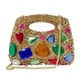 thumbnail image 2 of XIYUAN Cartera de mano de cristal para mujer, bolsos de noche de lujo, bolsos de hombro con diamantes para fiestas, cenas, bolsos de cóctel con diamantes de imitación, monederos con gemas, 2 of 4