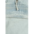 thumbnail image 5 of Women’s Premium Cotton Casual Hoodie Half Zip Pullover Denim Jean Jacket (Light Blue, S), 5 of 5