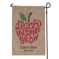 thumbnail image 2 of Teach Inspire Grow Personalized Burlap Garden Flag, 2 of 3