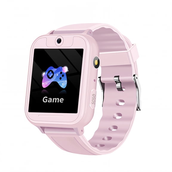 GJX Smart Watch for Kids,Soft Strap Kids Smart Watch,Power-Saving Watches for Kids,Pink