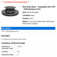 thumbnail image 2 of Rear Brake Rotor - Compatible with 1999 - 2005 Workhorse P32 2000 2001 2002 2003 2004, 2 of 2