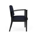 thumbnail image 2 of Amherst Wood Reception Waiting Room Guest Chair / Black Wood / Navy Blue, 2 of 5