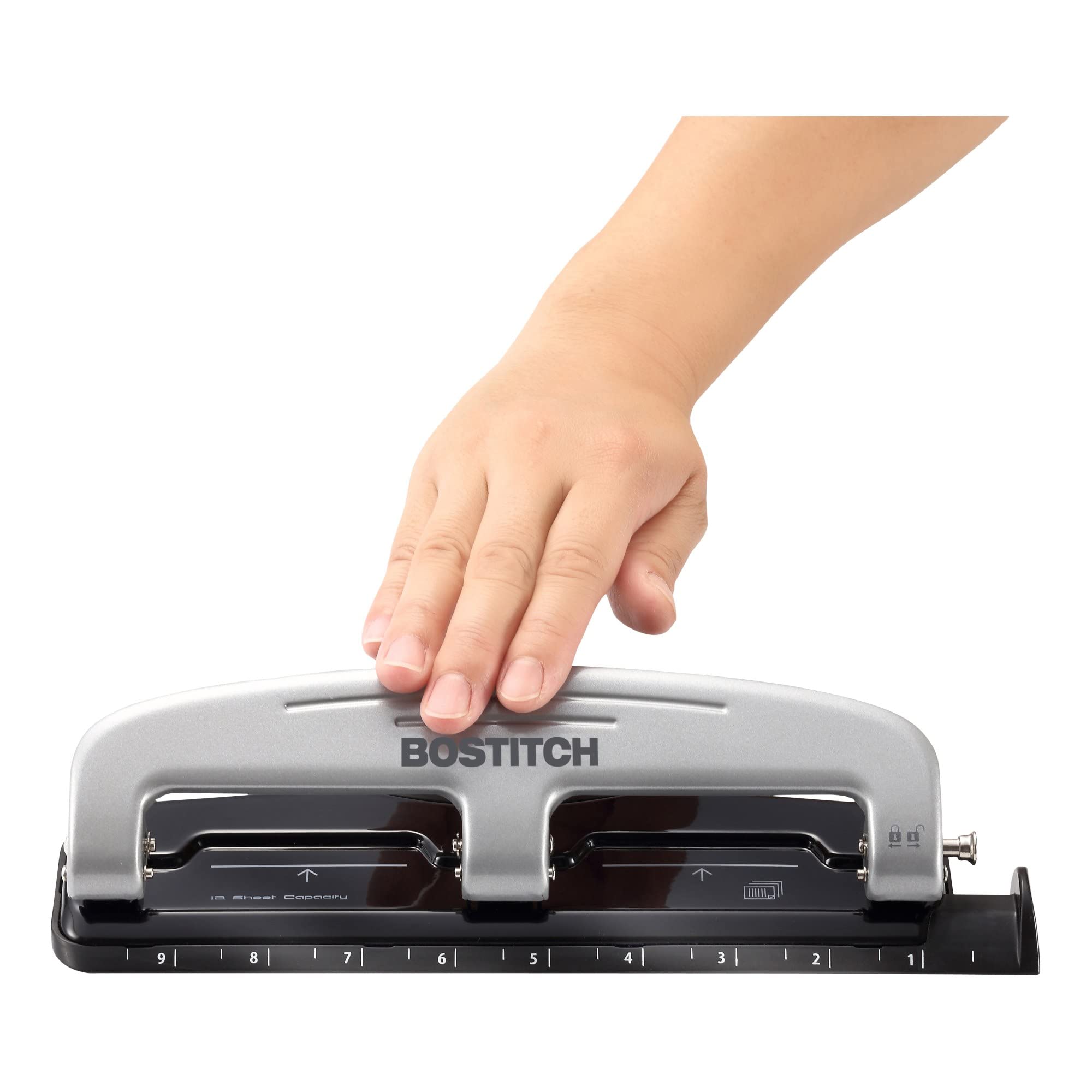 Bostitch EZ Squeeze Three-Hole Punch Silver photo 7