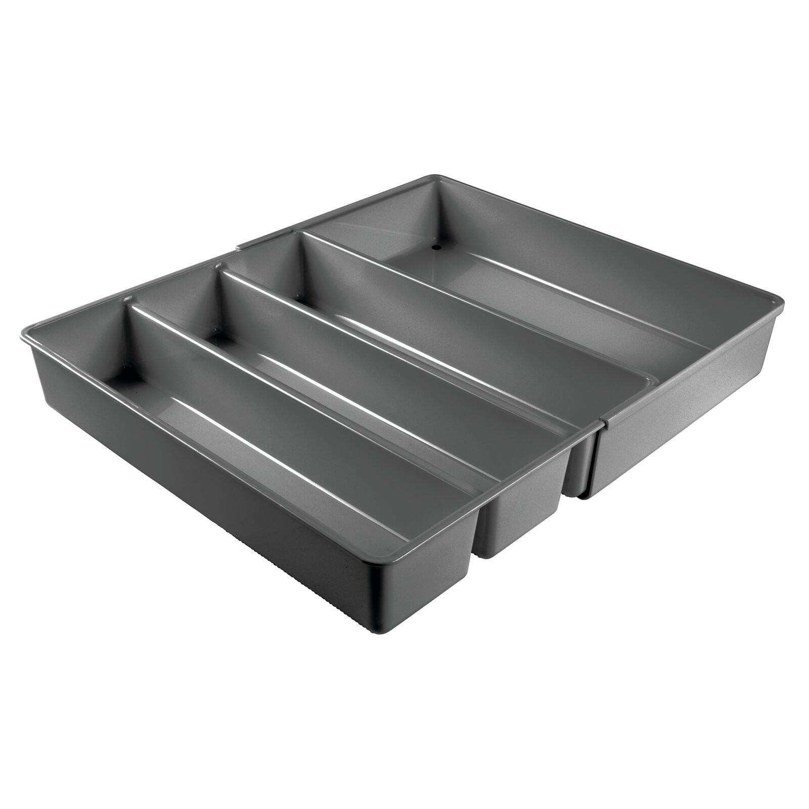 mDesign Plastic Adjustable/Expandable Drawer Storage Organizer, Dark Gray