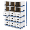 Bankers Box-1PK File/Cube Box Shell, Legal/Letter, 23.75 X 19.75, White/Blue, 6/Carton