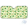 thumbnail image 2 of FORUDESIGNS Shamrock Rainbow Print Car Windshield Sun Shade Thicken Auto Window Sun Shade Visor Vehicle Dashboard Shield Protect Car from Sun Rays and Heat Damage, 2 of 7