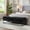 Black, variant on Black Velvet Bench with Metal Base and 58.6" Storage Compartment / Multifunctional Furniture