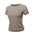 thumbnail image 1 of FashionOutfit Women's Classic Solid Round Neck Short Sleeve Viscose Knit Sweater Top, 1 of 1