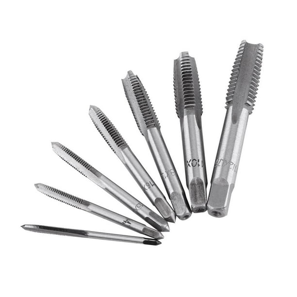 7pcs Metric Thread Steel Tap Tapping Tool M3, M4, M5, M6, M8, M10, M12