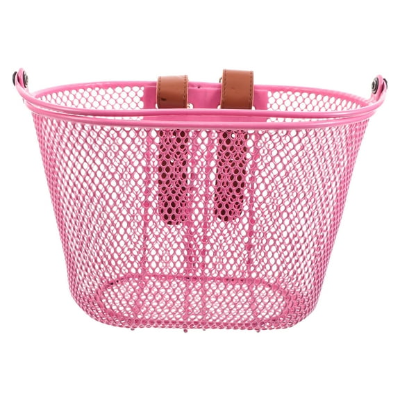 OFFIGAM Metal Bike Basket Pink Multifunctional Design for Fruit Storage