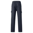 thumbnail image 7 of Hwmodou Men Pants Workout Mens Loose Cotton Plus Size Pocket Solid Color Elastic Waist Pants Overall Pants Sports Casual Clothes For Man, 7 of 7