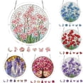 thumbnail image 7 of Acrylic Puzzle Suncatcher Window Hanging, Blooming Red Flowers 83 Pieces Stained Glass Suncatcher Puzzle, Window Decor, Gift for Women, Gifts for Couples, Best Friend, Family (1PC, 7.1 Inch), 7 of 7