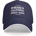 thumbnail image 1 of Make Ca Great Again Golf Hats California Stong Baseball Cap Classic Adjustable Workout Dad Caps, 1 of 8