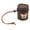 Brown, variant on Cowhide Mini Cute Cosmetic Bag Pendant Keychain Multipurpose Lipstick Card Holder Double Zipper Micro Backpack Purse Charm for Women Girls, Brown (7 inches / 17.8 cm)