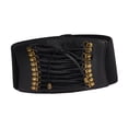 thumbnail image 3 of Cinturón Corset Negro para Mujer, Cinturón Elástico Ancho para Vestido, 13 Cm, 3 of 9
