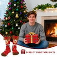 thumbnail image 4 of Funny Reindeer Christmas Socks for Men Women Teens Boys - Holiday Novelty Fun Crew Funky Cute Crazy Silly 3D  Animal Cartoon Sock Gift - Secret Santa Xmas Christmas Gag Gifts Ideas Stocking Stuffers, 4 of 5