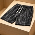 thumbnail image 2 of TEAJOPSUU Men's Graphic Print Shorts Lightweight Athletic Running Workout Mesh Beach Summer Shorts A-Black, 2 of 5
