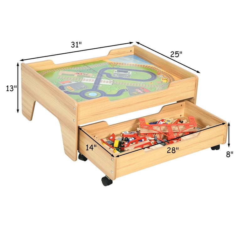 Kids wooden train table sale