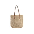 thumbnail image 4 of Bolsa Tejida De Paja Bolsa Bolso tejido de paja simple Bolso de hombro de gran capacidad Regalo tejido a mano (Beige) Likrtyny Para Estrenar, 4 of 4