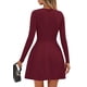 thumbnail image 5 of Vestido PRETTYGARDEN Mini Manga Larga Cuello Redondo Vino Tinto M, 5 of 8