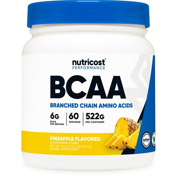 Nutricost BCAA Powder- 2:1:1 - (Pineapple) 60 Servings