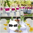 thumbnail image 5 of Uxcell Chair Sash Bow Spandex Stretch Chair Cover Bands Sashes with Bow Knot Black 20, 5 of 6