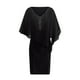 thumbnail image 4 of ICHUANYI Clearance Women Fashion Printing Hot Drilling Chiffon Dress Shawl Sleeveless V-Neck Dress(Black, S) ICHUANYI WER2023080904457, 4 of 5