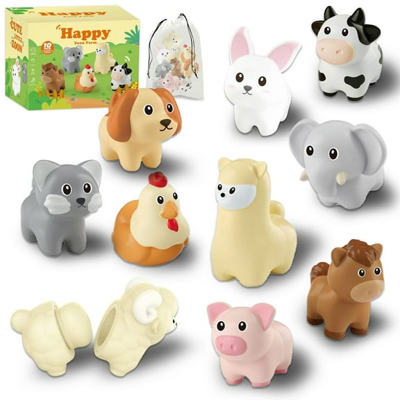 Farm Animals Toys for 1 2 3 Year Old, Preschool Learning Toy for Toddlers 1-3