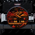 thumbnail image 1 of Racing Tribal Pattern Polyester Universal Spare Wheel Tire Cover Custom Tire-Covers for Trailer RV SUV Truck Camper, 1 of 5