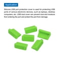 thumbnail image 4 of 25 piezas de tapones de puerto USB tipo A, cubiertas de silicona, protectores contra el polvo para el extremo hembra USB, verde, 4 of 7