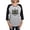 Heather/Black, variant on - Psi Upsilon Colored Crest Long Sleeve T Shirt - Womens Baseball Tee