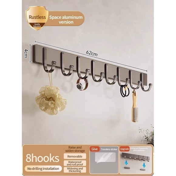 Typpkmm Adhesivo Para Pared with Montado En Puerta and Gancho Para